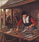 Adriaen Van Ostade Canvas Paintings - The Fishwife